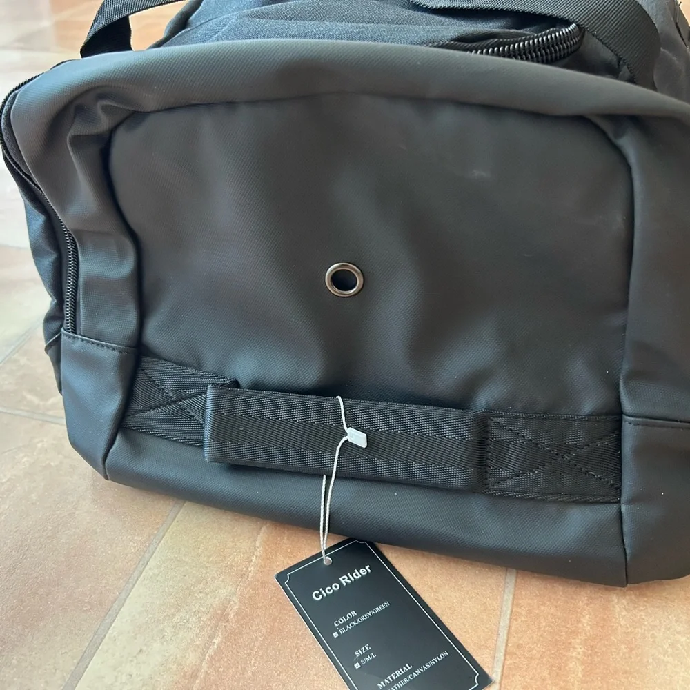NWT Cico Rider Men's Black Basic Multipurpose Travel Gym Duffel Bag Backpack
